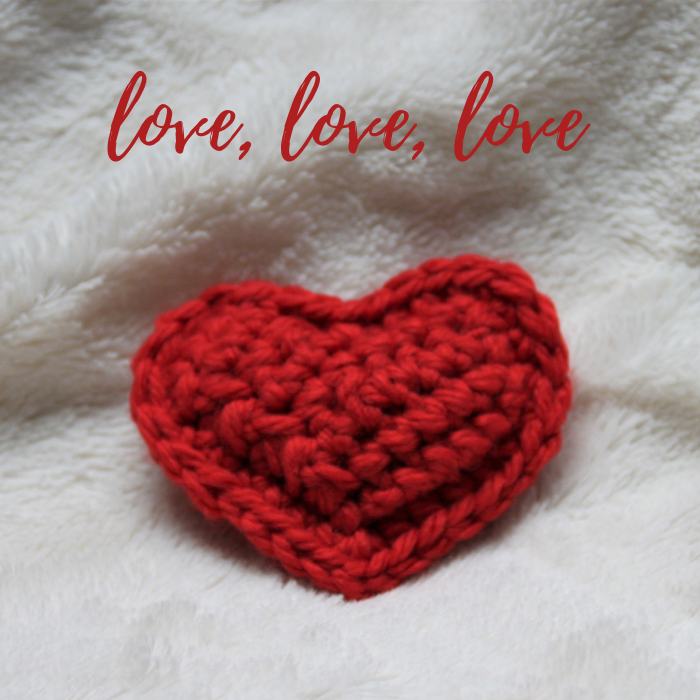 Cœur rembourré au crochet