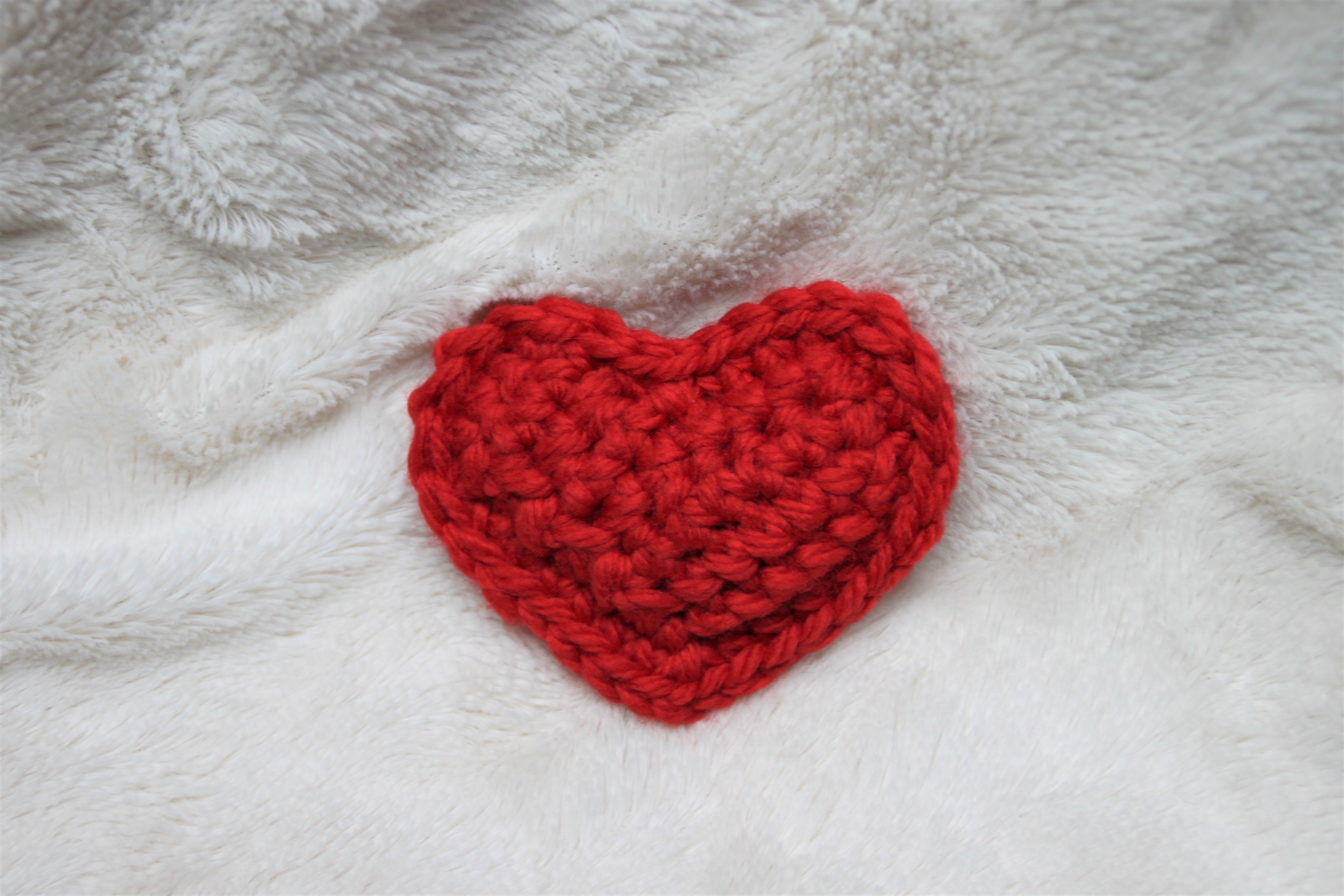 cœur rembourré au crochet